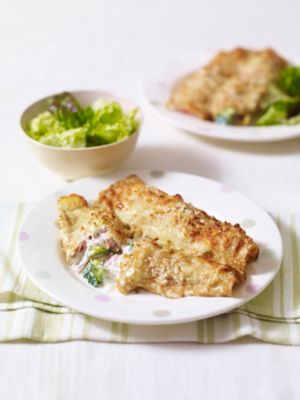 Ham, Cheese & Broccoli Pancake Cannelloni