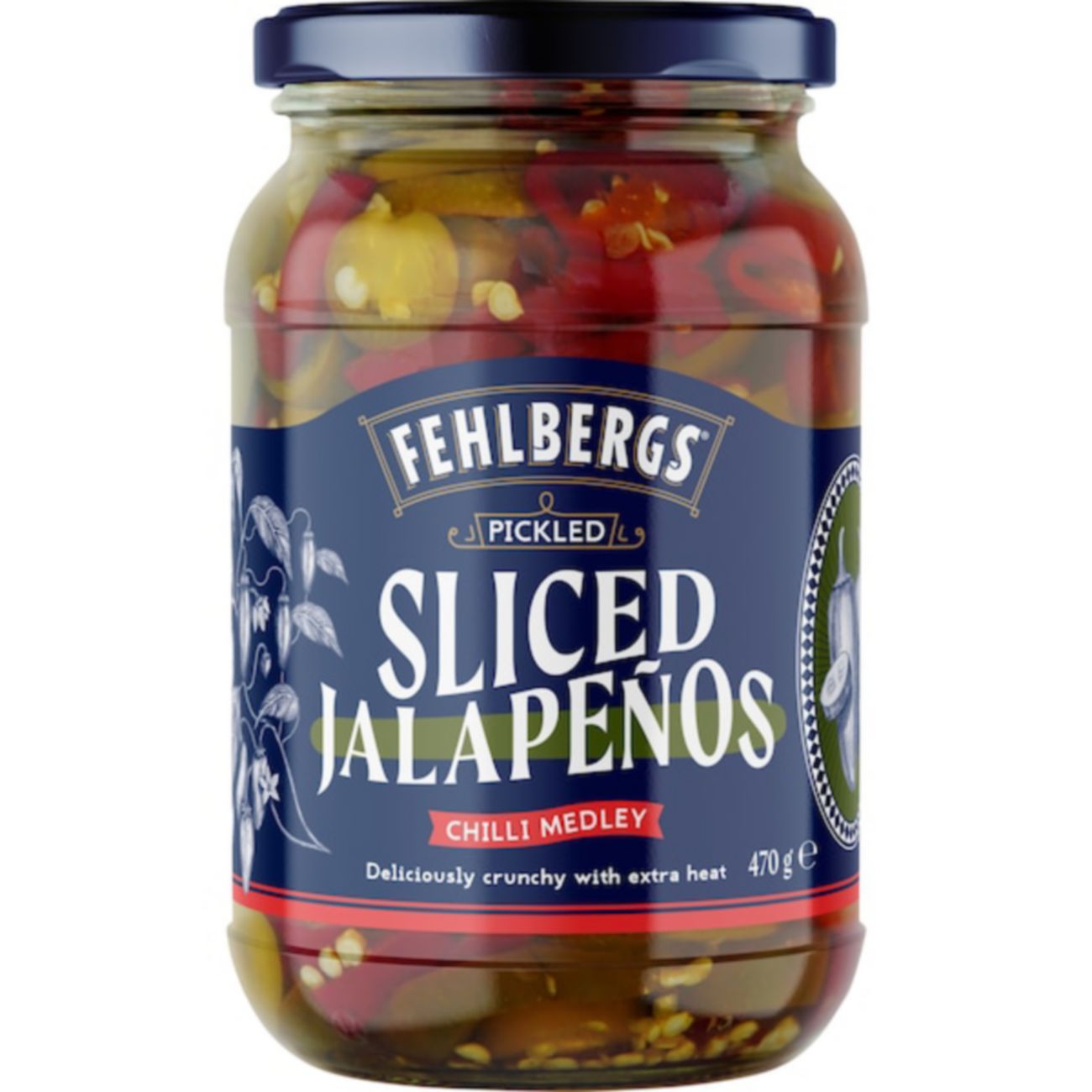 FEHLBERGS Pickled Sliced Jalapenos Chilli Medley 470g