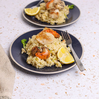 Fennel Risotto with Scallops
