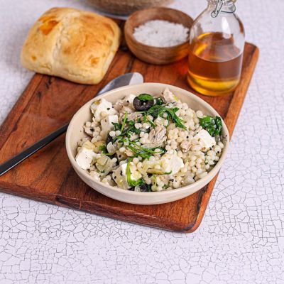 Feta, Olive & Chicken Pearl Couscous