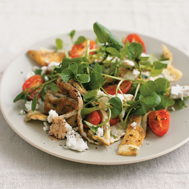 Egg, Basil & Cheese Salad With Cherry Tomatoes