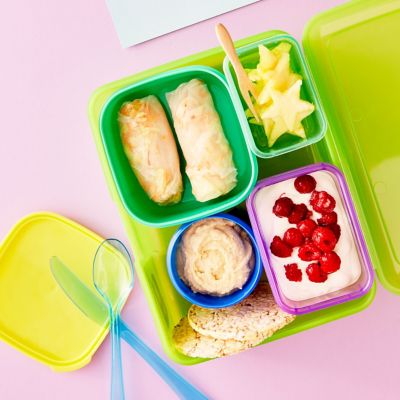 Chicken & Vegie Rice Paper Rolls + Snacks