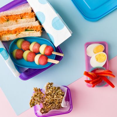 Cheese, Cucumber & Carrot Sandwich + Snacks