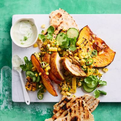 Healthier Grilled Spiced Chicken with Chilli Corn Salsa