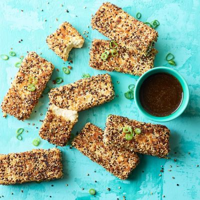 Sesame-crusted Tofu with Misu Dressing