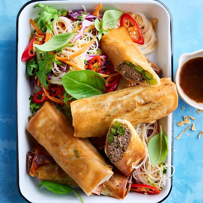 Air-fryer Thai-style Beef Rolls