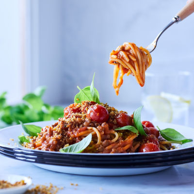 Tomato & Lentil Spaghetti