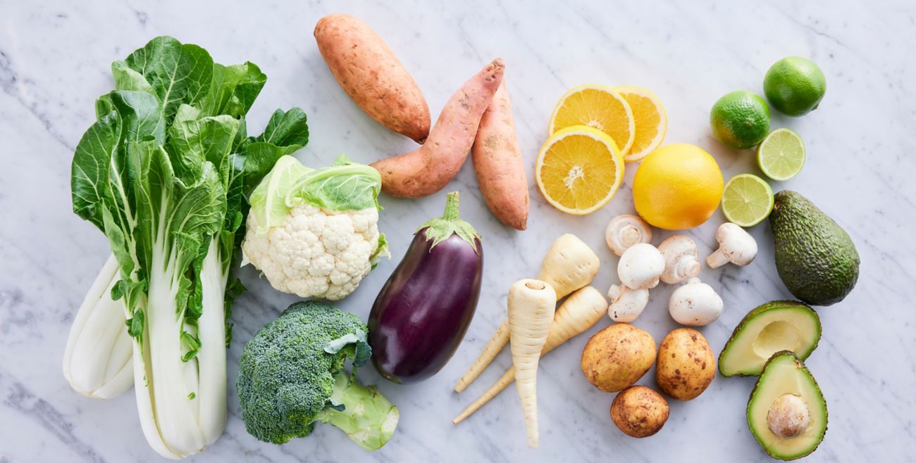 Winter in season fruit and vegetables