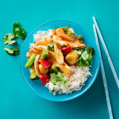 Honey Garlic Chicken with Rice 