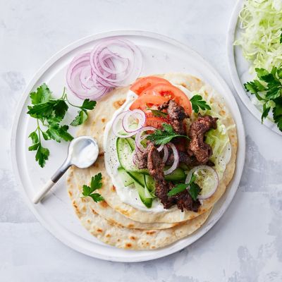 Lamb Souvlaki Wraps