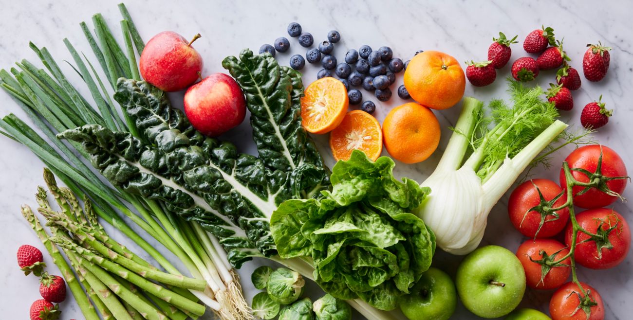 Spring in season fruit and vegetables