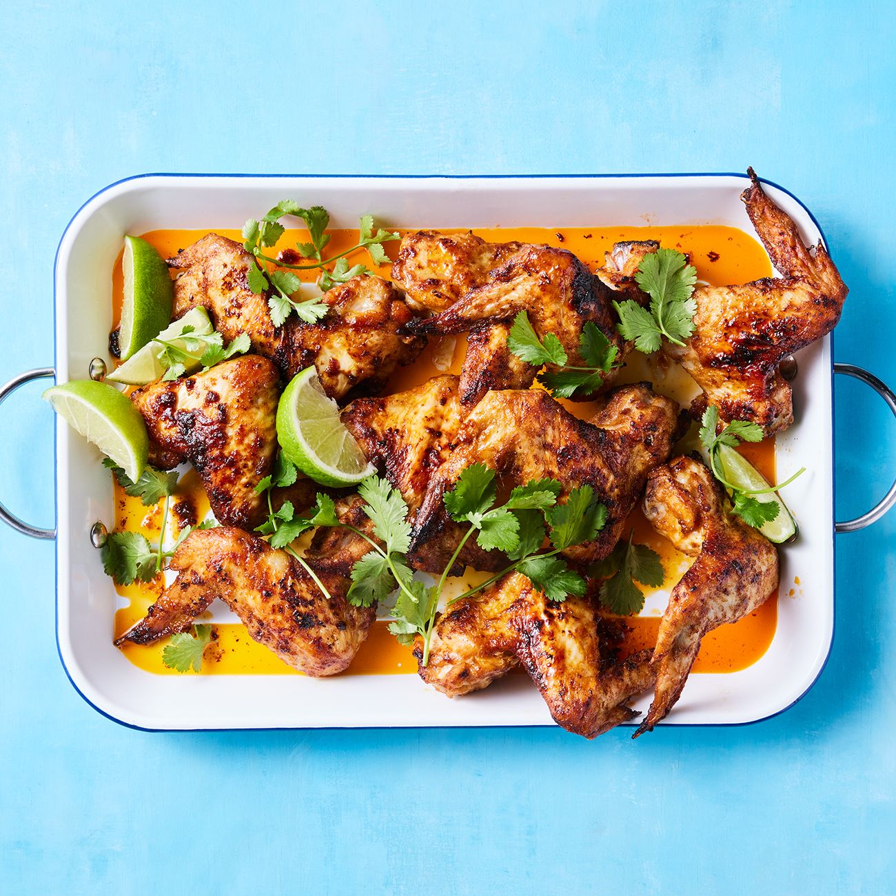 Air-fryer taco chicken wings
