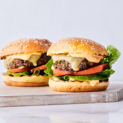 French Onion Beef Burgers