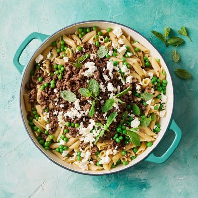 Easy Spring Pea & Lamb Pasta