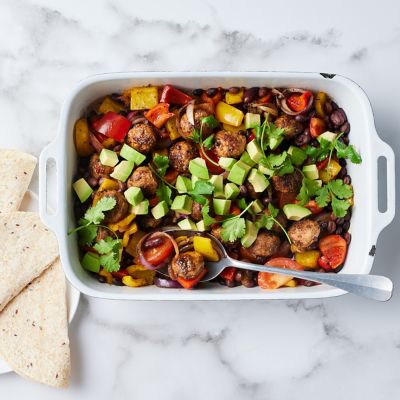 Mexican Meatball Traybake