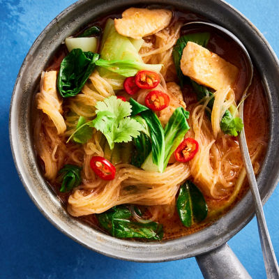 Thai-style Red Curry Chicken & Noodle Soup