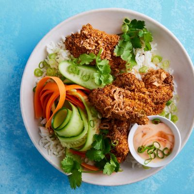 Air-fryer Karaage Chicken with Pickled Cucumber