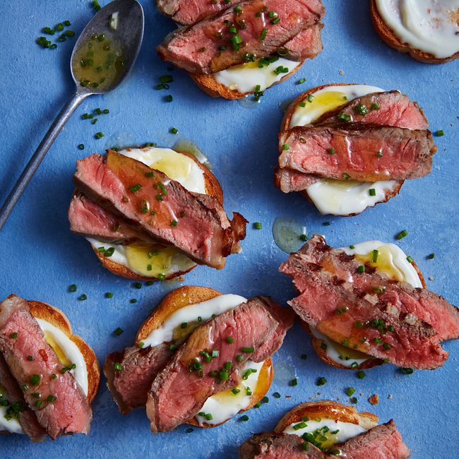 Garlic-butter Steak Crostini