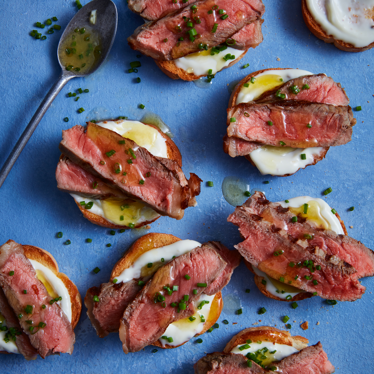 Garlic-butter Steak Crostini