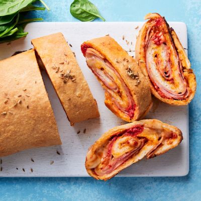 Ham, Cheese & Tomato Stromboli