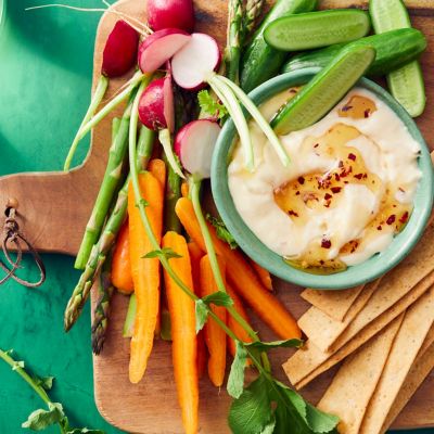 Picnic Board with Hot-honey Whipped Brie