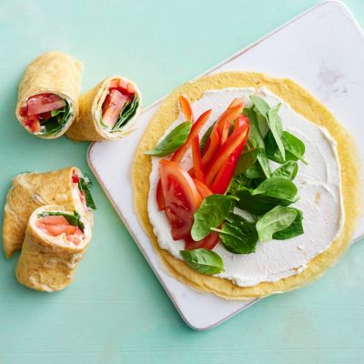 Tomato & Basil Omelette Wrap