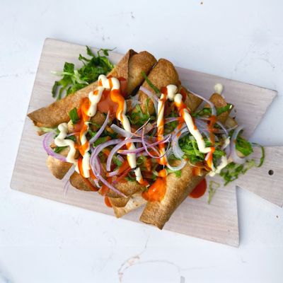 Air-fryer Buffalo Chicken Taquitos