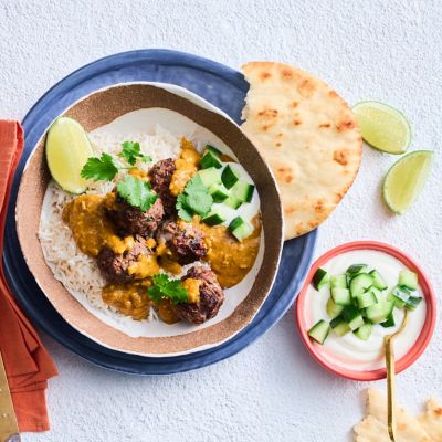 Cheat's Korma Porcupine Meatballs