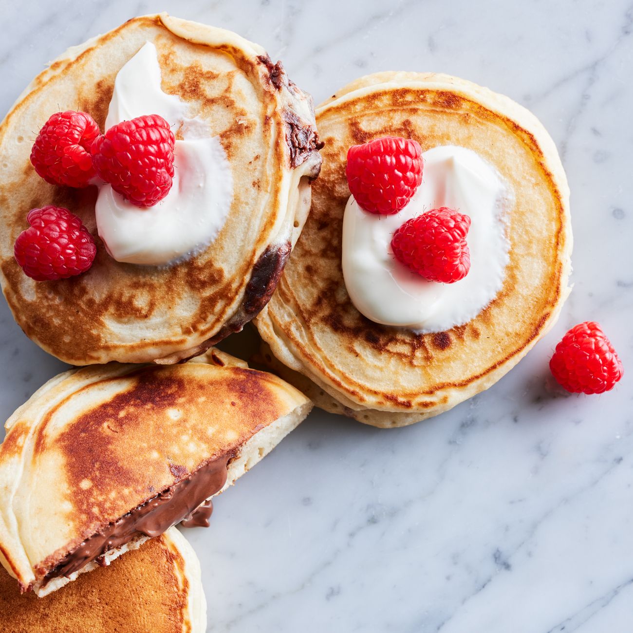 Chocolate stuffed Pancakes