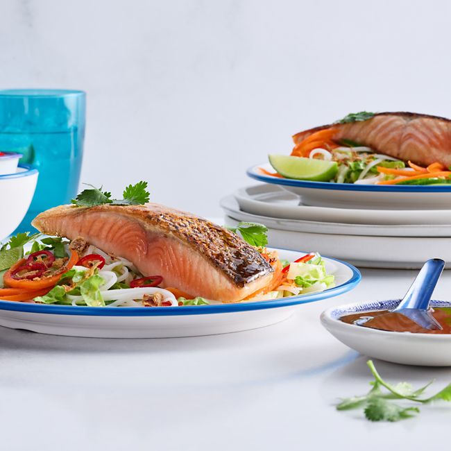 Crispy-skinned Salmon with Vietnamese-style Salad