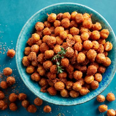 Healthier Crunchy Barbecue Air-fryer Chickpeas