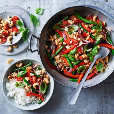 Easy Vegan Chilli Tofu & Basil Stir-Fry