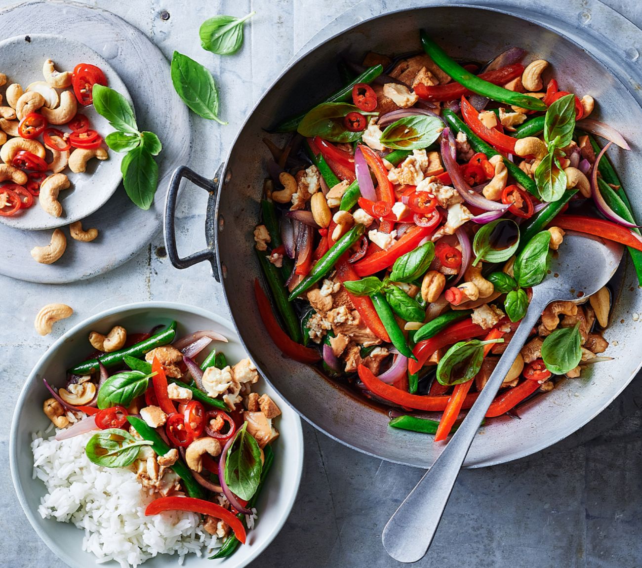 Easy Vegan Chilli Tofu Basil Stir Fry Recipe Woolworths