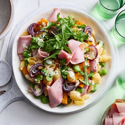 Ham & Roasted Pumpkin Pasta Salad