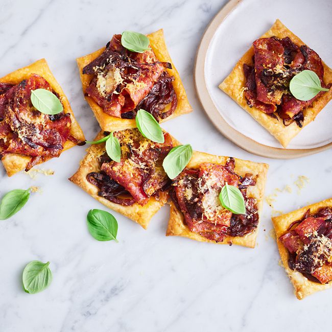 Salami & Caramelised Onion Tartlets