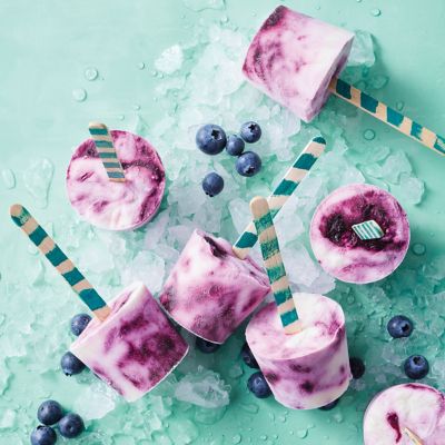 Blueberry Yoghurt Popsicles