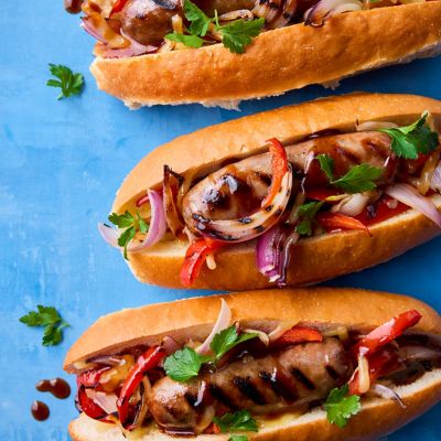 Grilled Capsicum & Sausage Subs