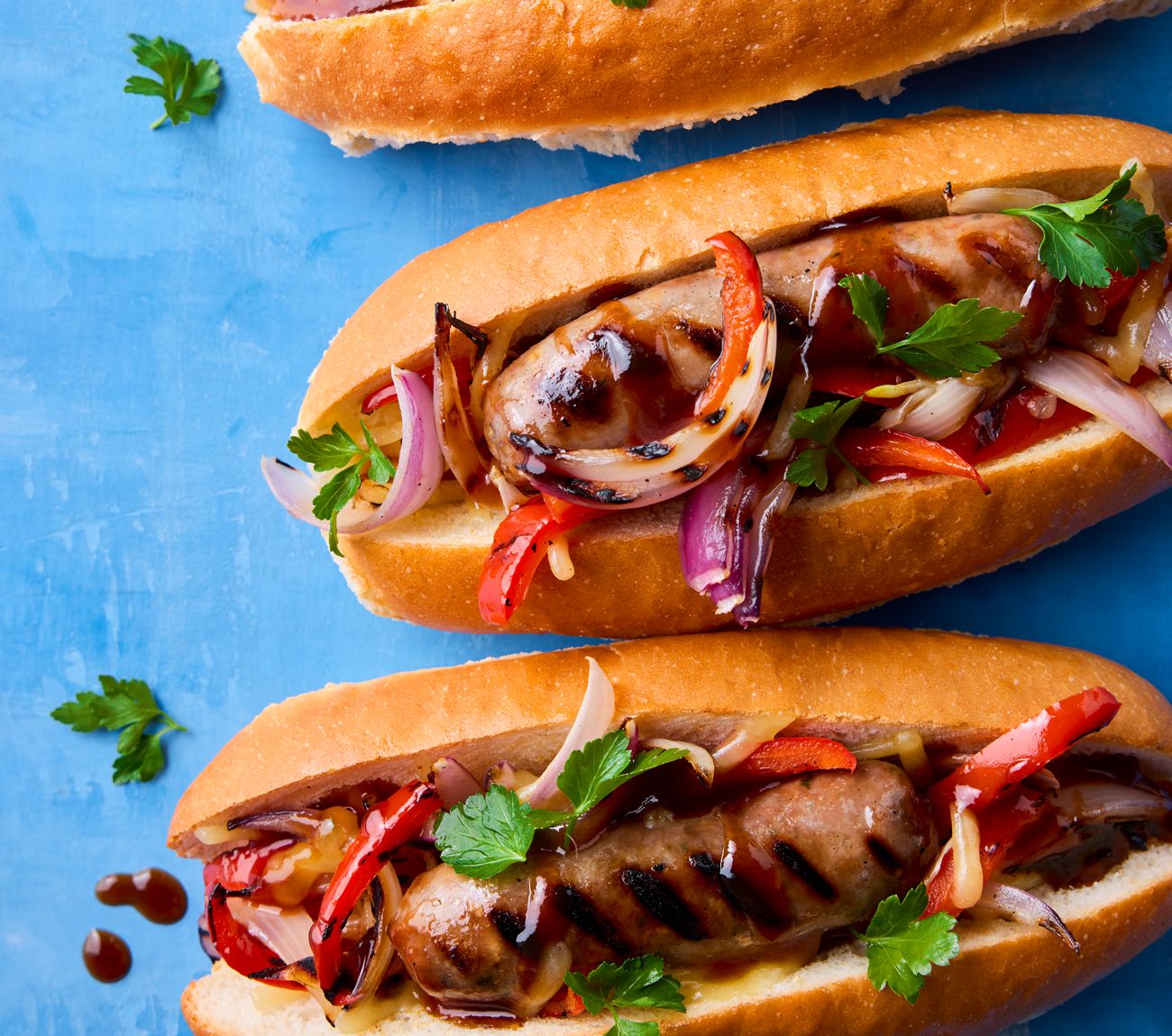 Grilled Capsicum Sausage Subs Recipe Woolworths
