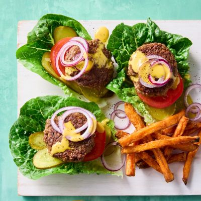 Healthier Burger Wraps