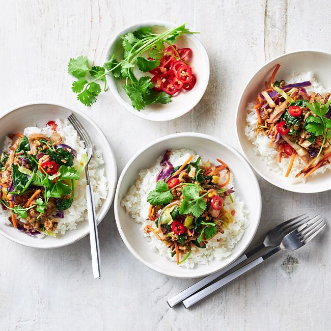 Pork Larb & Rainbow Vegetable Stir-fry