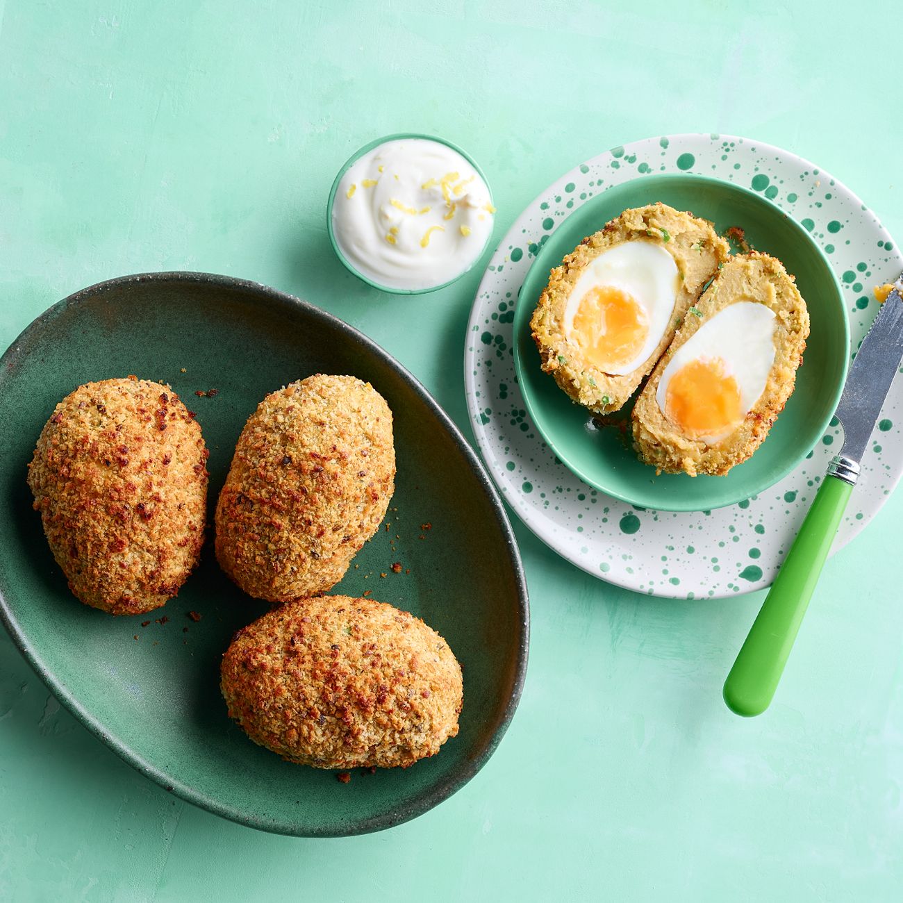Air-fryer Falafel Scotch Eggs