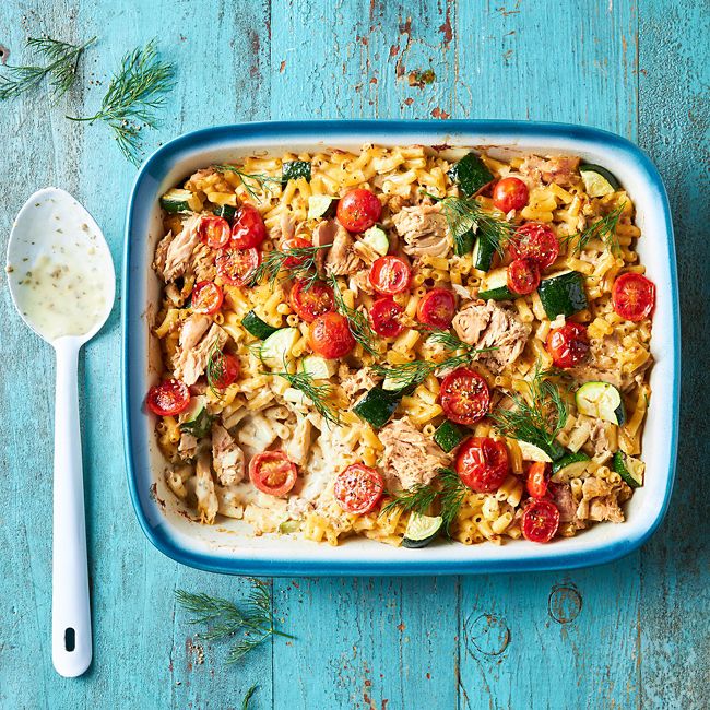 Cherry Tomato & Zucchini Tuna Bake