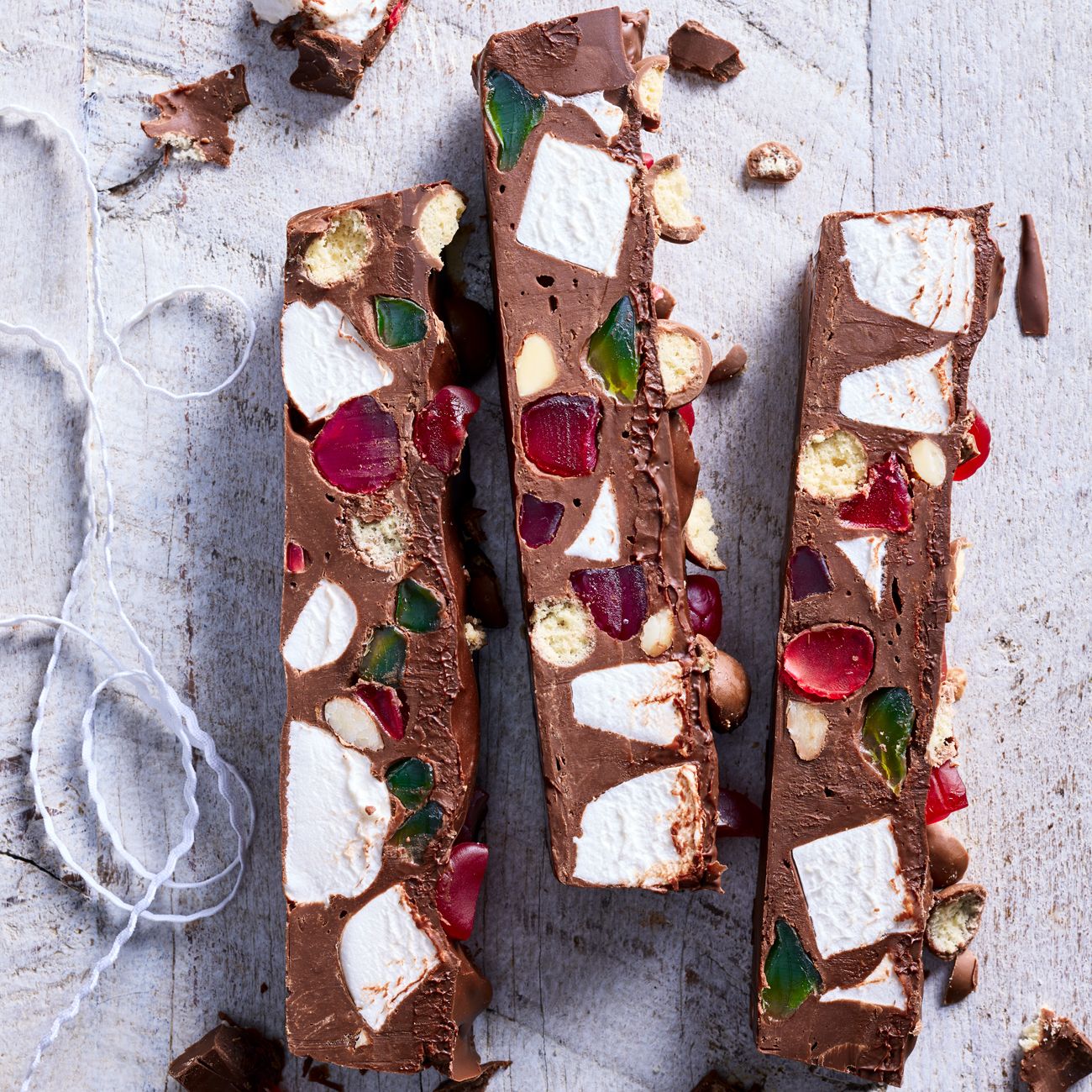 Christmas Rocky Road Fudge