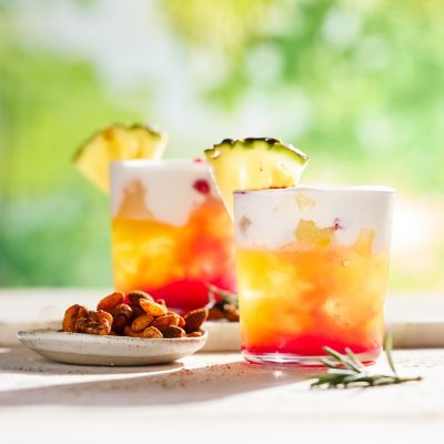 Colada Sunrise with Spiced Nuts