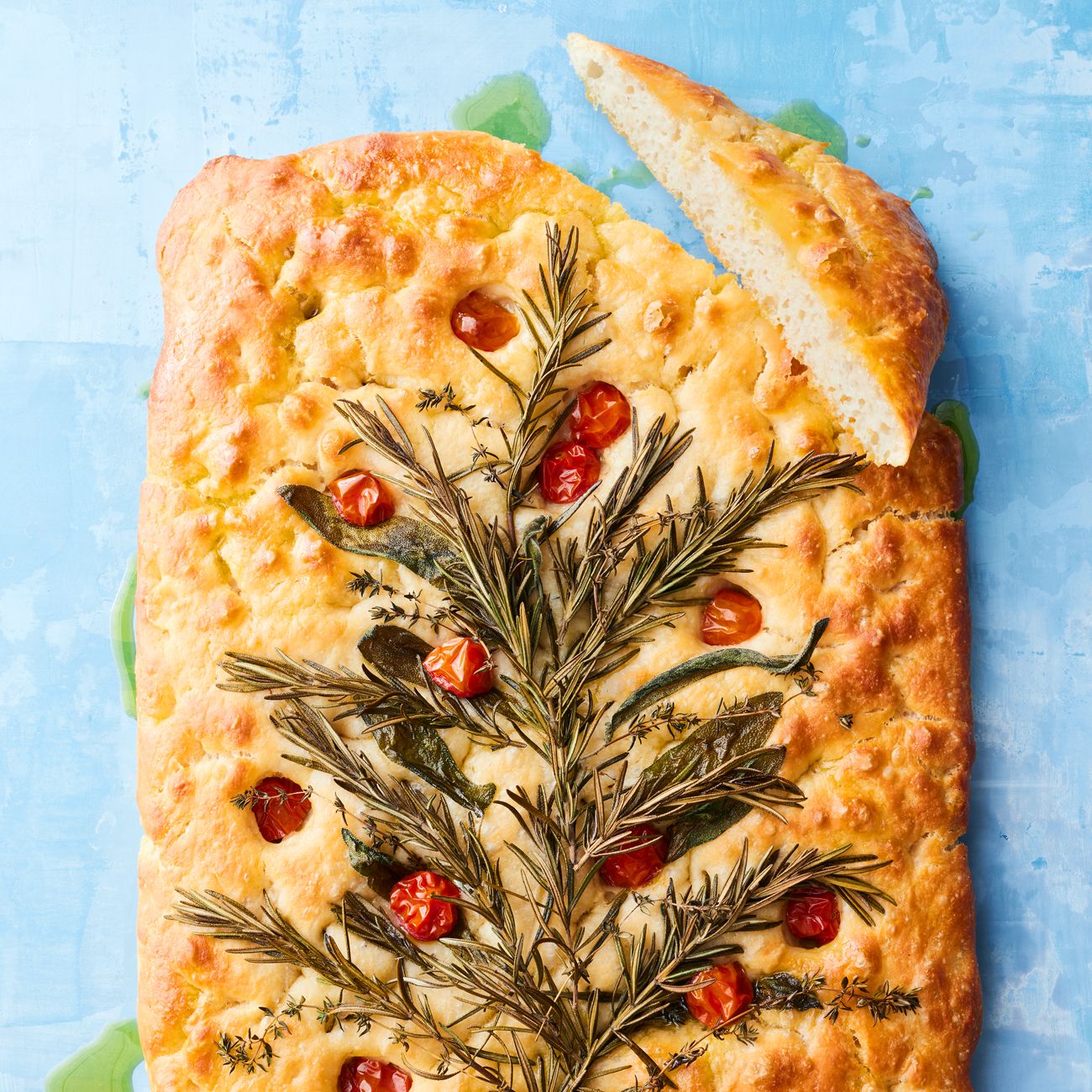 Festive No knead Focaccia