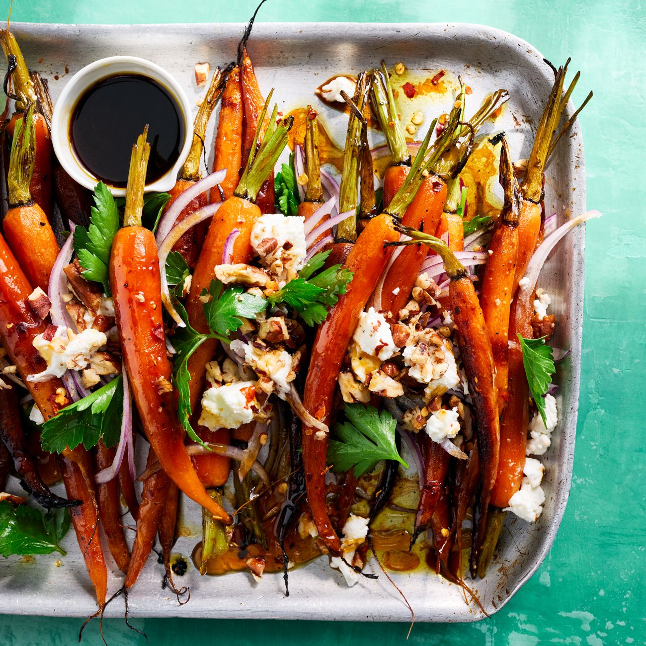 Grilled Maple Carrots with Chilli Goat Cheese