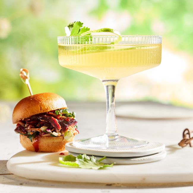 Lime, Apple & Coriander South Side with Pork Sliders