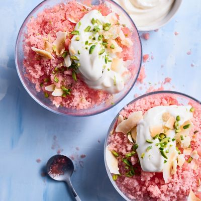 Shaved Frozen Watermelon & Coconut Yoghurt Parfait