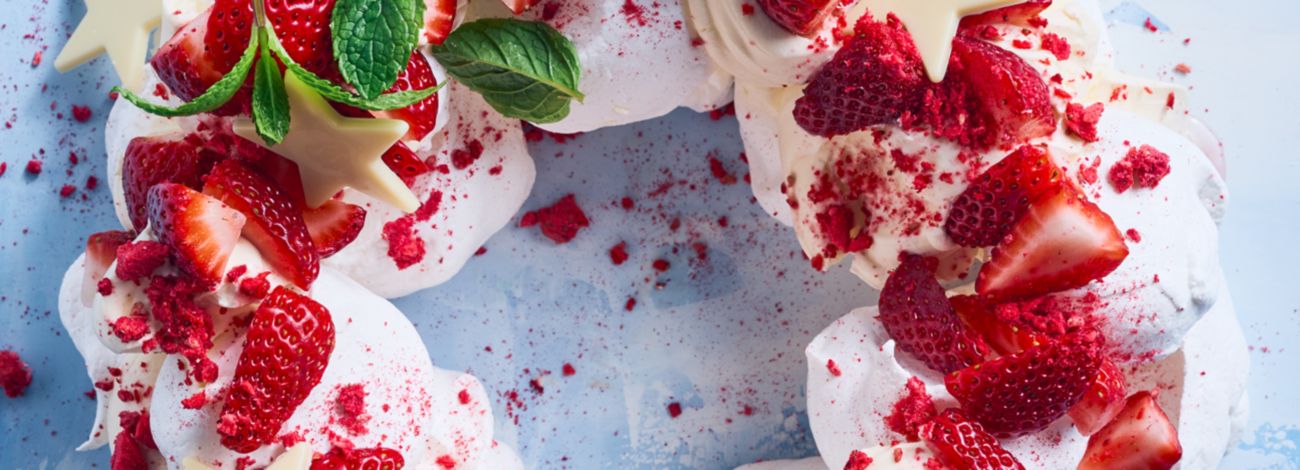 Strawberries and cream wreath