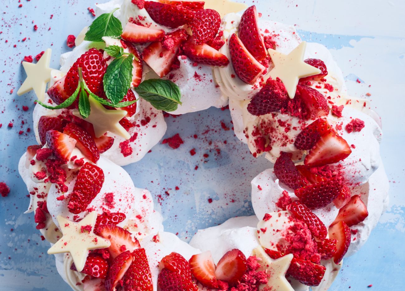 Strawberries and cream wreath